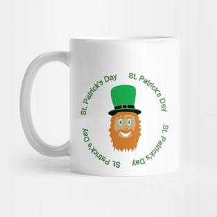 Cartoon of a man with long beard and green hat. St. Patrick's Day Mug